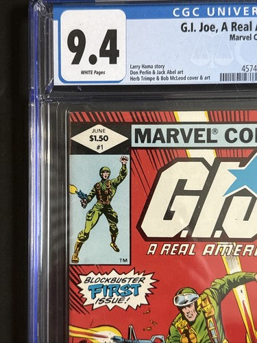 G.I. JOE: A REAL AMERICAN HERO #1 CGC 9.4  1982 1st Snake-Eyes Cobra Commander