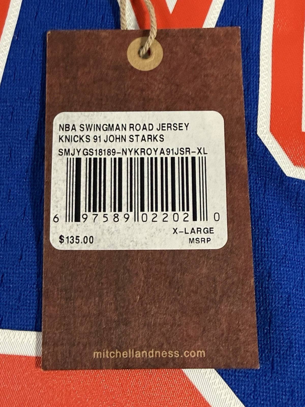 John Starks Knicks Mitchell Ness Hardwood Classics Authentic 1991 92 Jersey XL