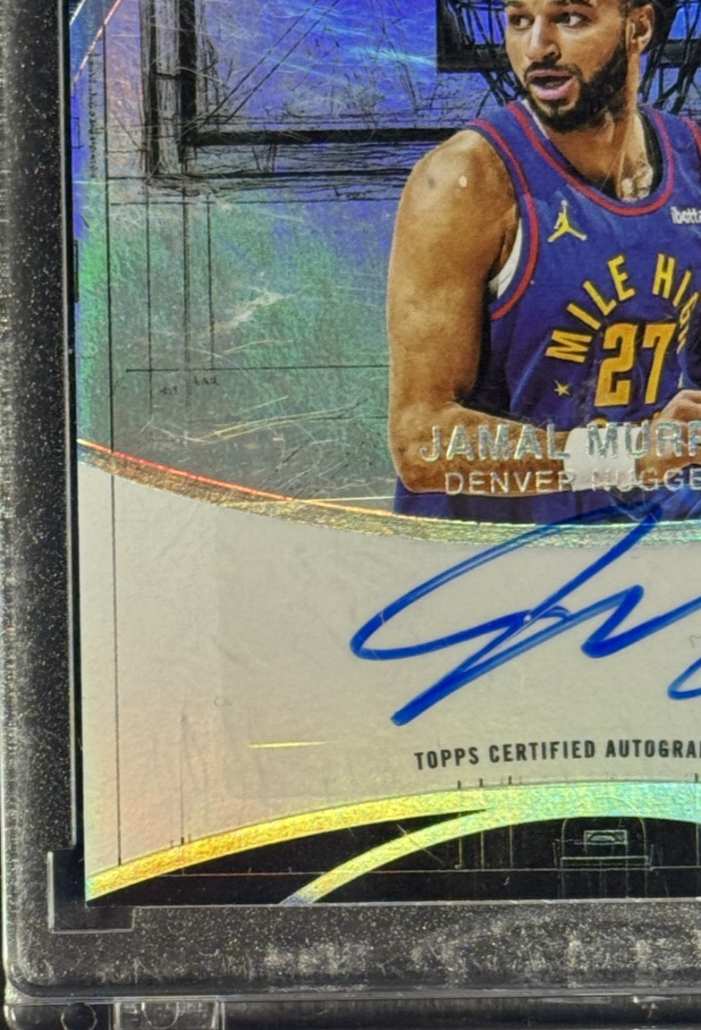 2025 Topps 3 Jamal Murray Serendipitous Sigs Mint Auto /49 Encased Nuggets