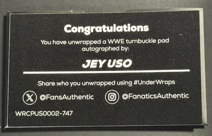 Jey Uso Signed Wrestlemania 41 Turnbuckle LE /41 Auto Fanatics WWE Under Wraps