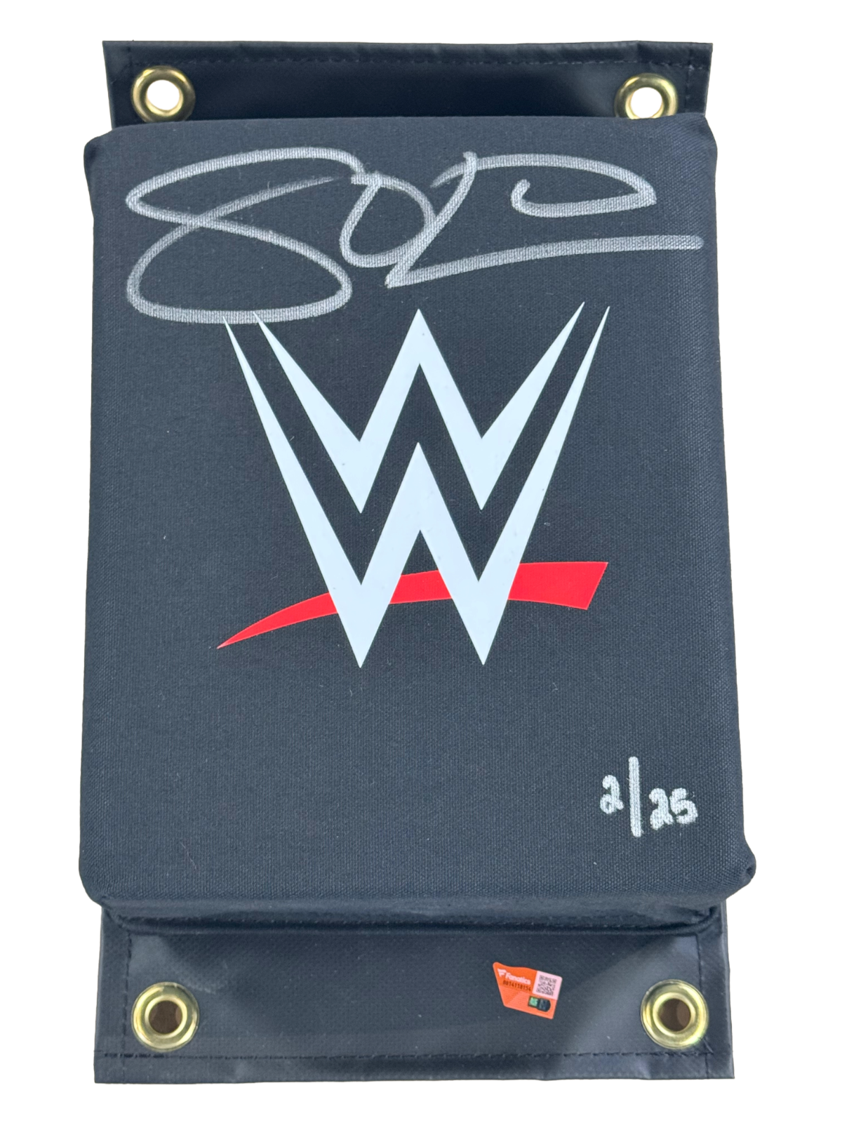 Solo Sikoa Signed WWE Logo Turnbuckle LE /25 Auto Fanatics WWE Under Wraps COA
