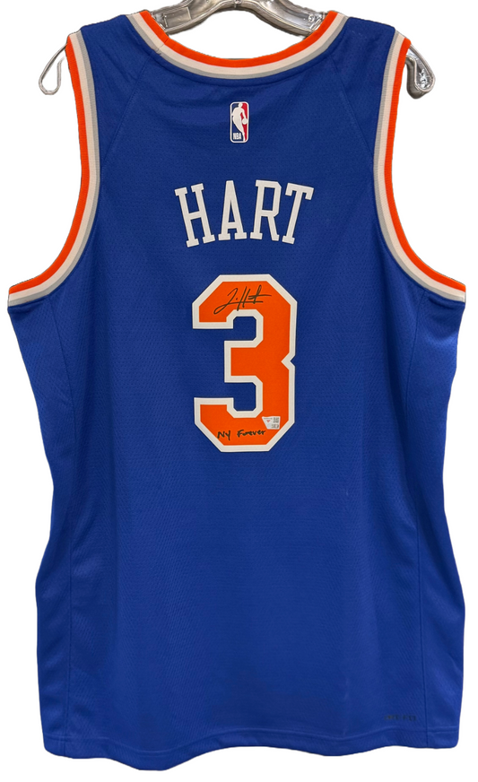 Josh Hart Signed NY Knicks Nike Jersey NY Forever Mint Auto Fanatics COA