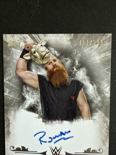 2016 Topps WWE Undisputed Erick Rowan Signed  /299 Mint Auto Wyatt Family