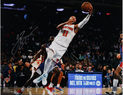 Jalen Brunson Signed 16x20 Framed Photo w/ Coin NY Knicks Mint Auto Fanatics