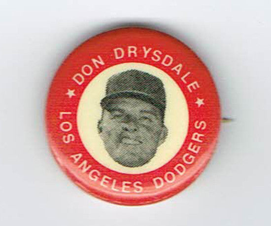 1969 Original MLBPA Don Drysdale Hat Pin Brooklyn Dodgers Gem Mint .8"