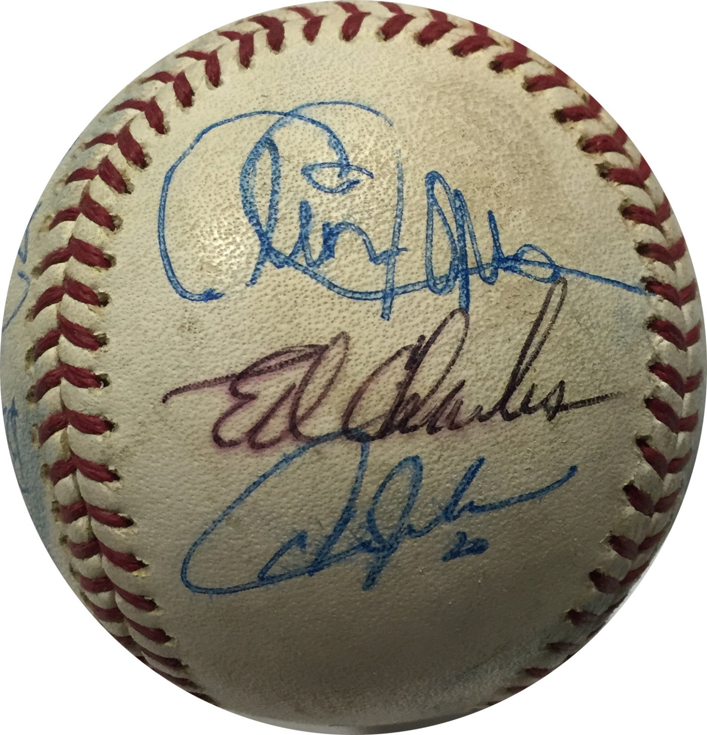 New York Mets Signed OML Baseball with 6 Autos Jones, Johnson, Charles COA