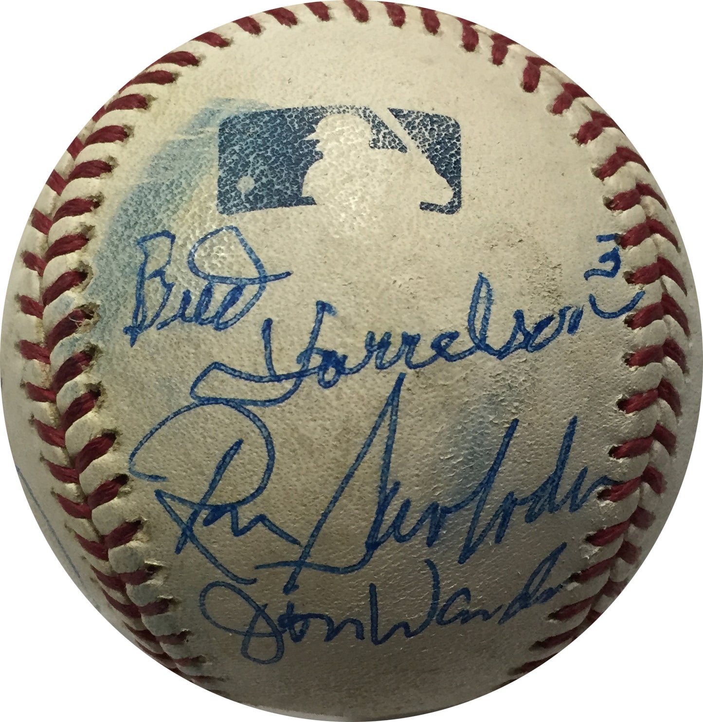 New York Mets Signed OML Baseball with 6 Autos Jones, Johnson, Charles COA