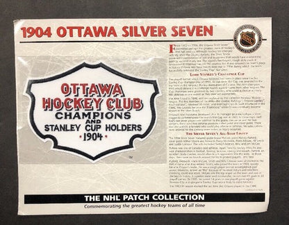 1904 Ottawa Silver Seven Patch NHL Patch Collection Stanley Cup Champions 8x6