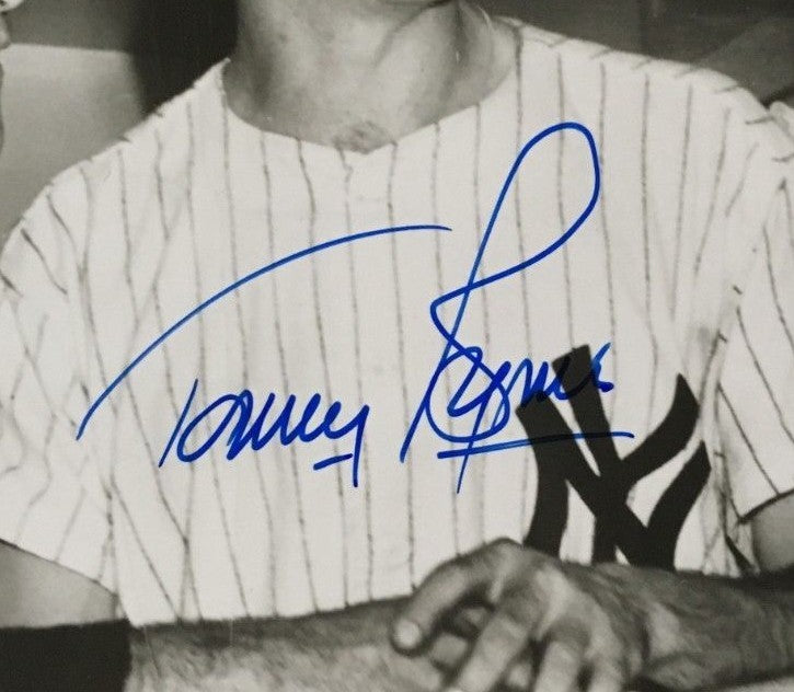 Yogi Berra Tommy Heinrich Byrne Yankees signed 8x10 photo framed 3 auto JSA COA