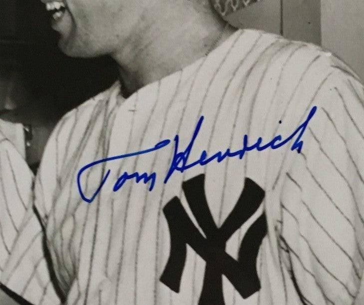 Yogi Berra Tommy Heinrich Byrne Yankees signed 8x10 photo framed 3 auto JSA COA