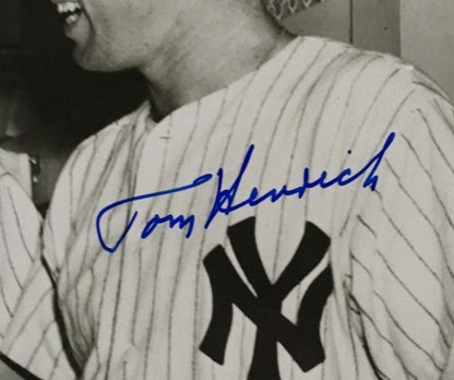 Yogi Berra Tommy Heinrich Byrne Yankees signed 8x10 photo framed 3 auto JSA COA