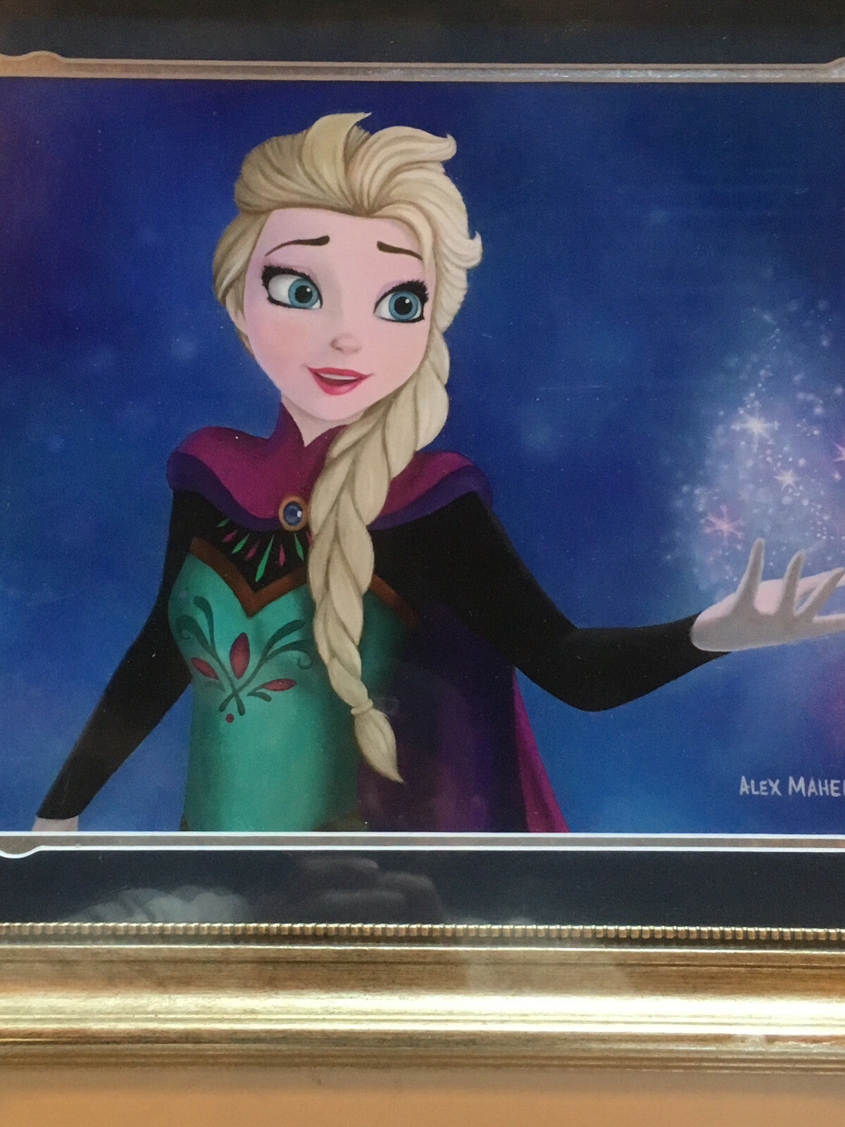 The Snow Queen Elsa Frozen Framed 11x14 Disney Character Art litho Alex Maher