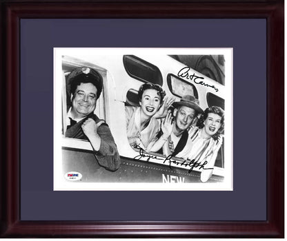 Art Carney Joyce Randolph signed 8x10 Honeymooners photo framed 2 auto PSA LOA