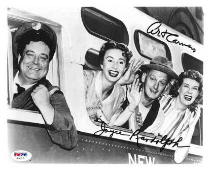 Art Carney Joyce Randolph signed 8x10 Honeymooners photo framed 2 auto PSA LOA