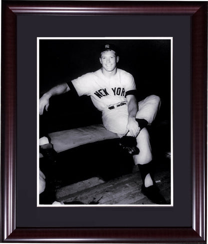 Mickey Mantle Yankees Original 11x14 1956 Ray Gallo photo Raised Seal framed