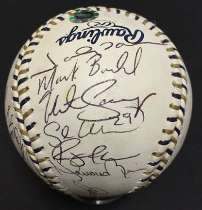 2002 AL All Star Team Signed Baseball 20 Auto Mariano Rivera MLB Holo COA