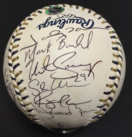 2002 AL All Star Team Signed Baseball 20 Auto Mariano Rivera MLB Holo COA