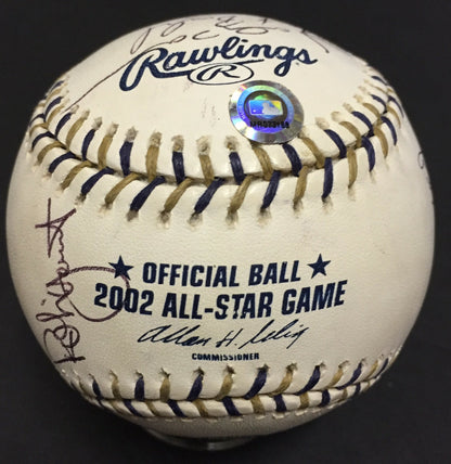 2002 AL All Star Team Signed Baseball 20 Auto Mariano Rivera MLB Holo COA