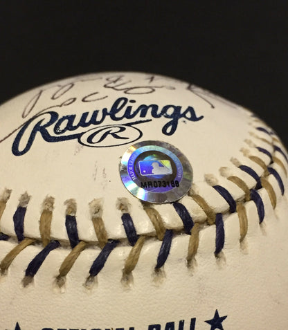 2002 AL All Star Team Signed Baseball 20 Auto Mariano Rivera MLB Holo COA