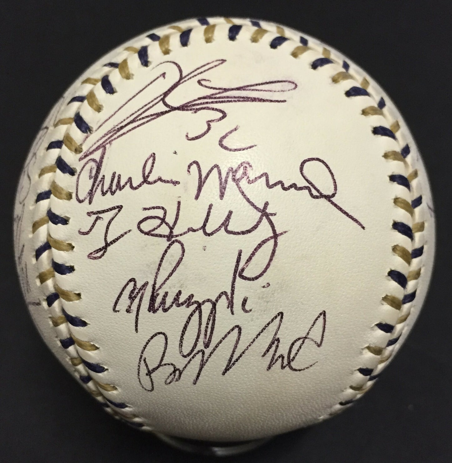 2002 AL All Star Team Signed Baseball 20 Auto Mariano Rivera MLB Holo COA
