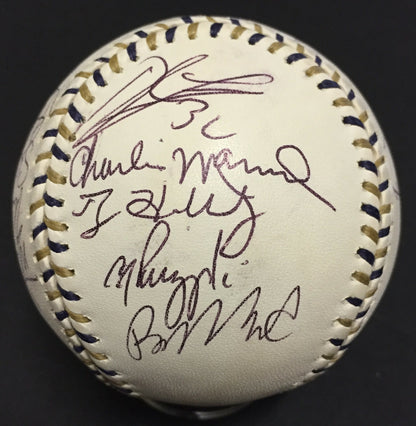 2002 AL All Star Team Signed Baseball 20 Auto Mariano Rivera MLB Holo COA