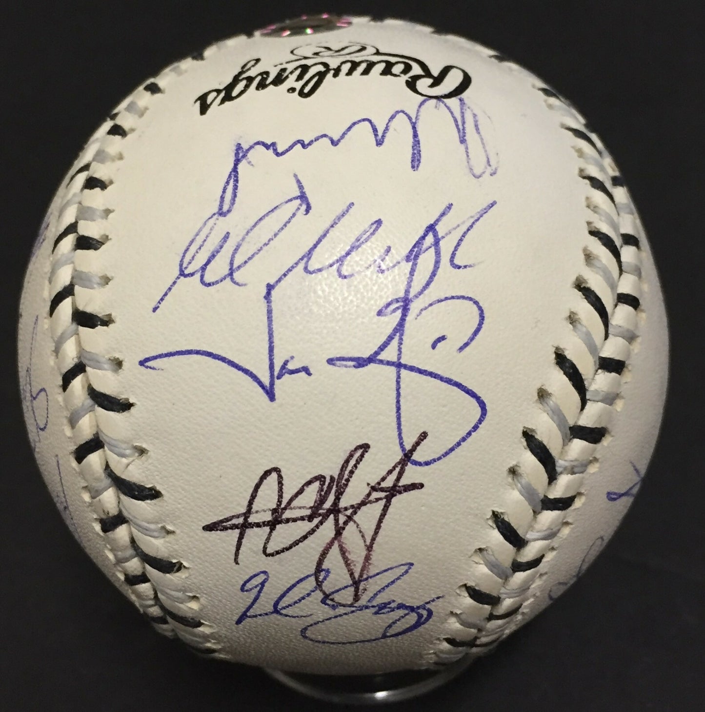 2003 All Star Game Team Signed Baseball 24 auto Ichiro Roy Halladay MLB Holo COA