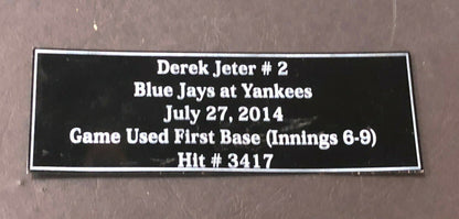 Derek Jeter Yankees Signed 7/27/2014 Final Season Game Used Base MLB Steiner JSA