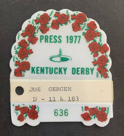 1977 Kentucky Derby Press Pass Ticket Seattle Slew Triple Crown Horse Mint Rare