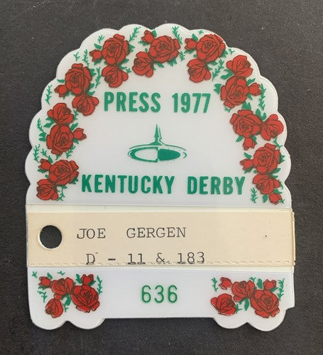 1977 Kentucky Derby Press Pass Ticket Seattle Slew Triple Crown Horse Mint Rare