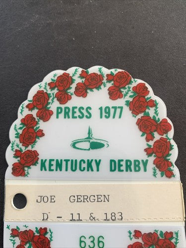 1977 Kentucky Derby Press Pass Ticket Seattle Slew Triple Crown Horse Mint Rare