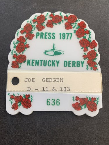 1977 Kentucky Derby Press Pass Ticket Seattle Slew Triple Crown Horse Mint Rare