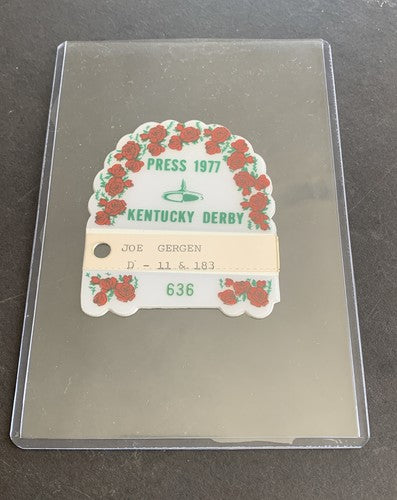 1977 Kentucky Derby Press Pass Ticket Seattle Slew Triple Crown Horse Mint Rare