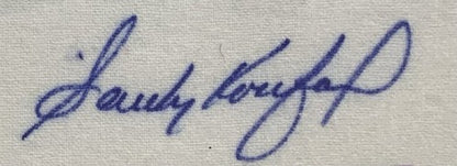 Sandy Koufax Signed M & Ness Dodgers Wool Jersey FRAMED auto Oa Authentics COA