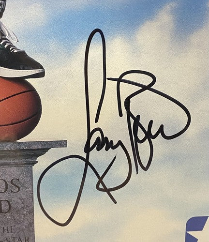Larry Bird Celtics Signed Original living Legend NBA Converse Poster Framed Jsa