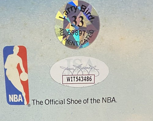 Larry Bird Celtics Signed Original living Legend NBA Converse Poster Framed Jsa
