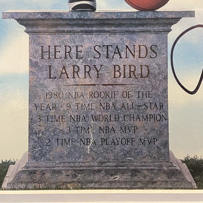 Larry Bird Celtics Signed Original living Legend NBA Converse Poster Framed Jsa