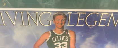 Larry Bird Celtics Signed Original living Legend NBA Converse Poster Framed Jsa