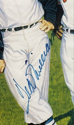 500 Hr Signed Framed Poster Ron Lewis Mickey Mantle Ted Williams Aaron Mays COA