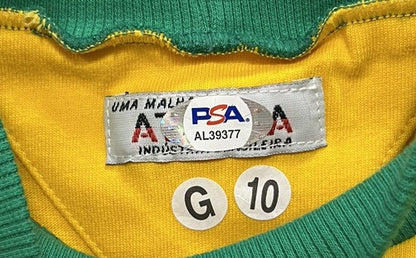 Pele Signed Full Name Vintage CBD Brazil World Cup Jersey #10 Edson Auto PSA COA