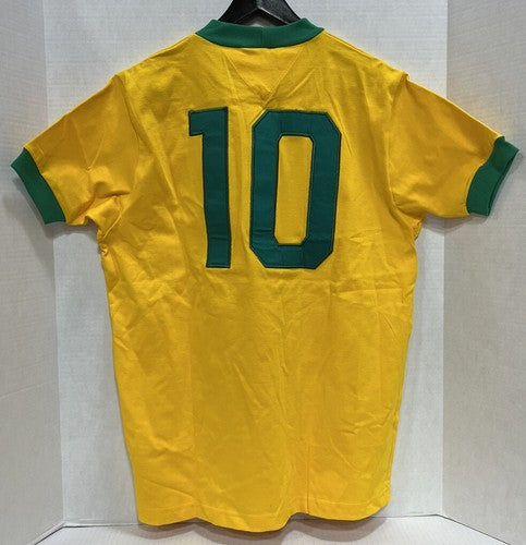 Pele Signed Full Name Vintage CBD Brazil World Cup Jersey #10 Edson Auto PSA COA
