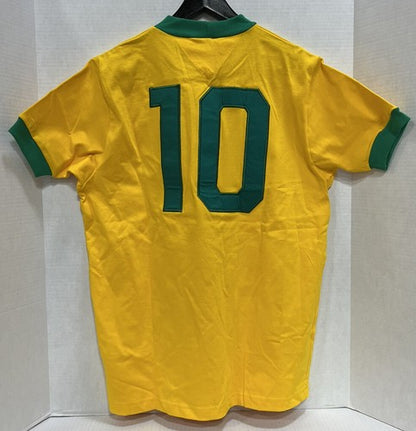 Pele Signed Full Name Vintage CBD Brazil World Cup Jersey #10 Edson Auto PSA COA