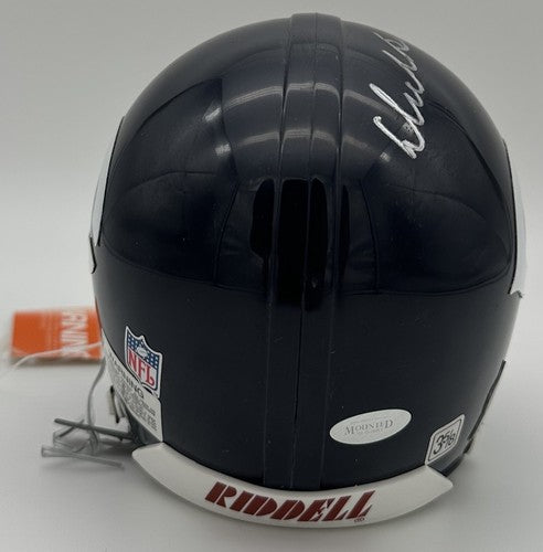 Dick Butkus Signed Bears Riddell Throwback Mini Helmet Auto Mounted Memories HOF