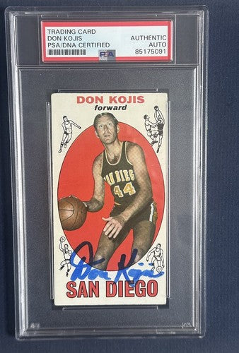 1969 70 Topps DON KOJIS San Diego Signed On Card Mint Auto PSA Dna Authentic Coa