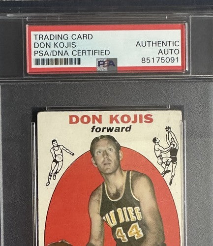 1969 70 Topps DON KOJIS San Diego Signed On Card Mint Auto PSA Dna Authentic Coa
