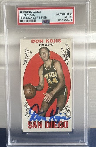 1969 70 Topps DON KOJIS San Diego Signed On Card Mint Auto PSA Dna Authentic Coa