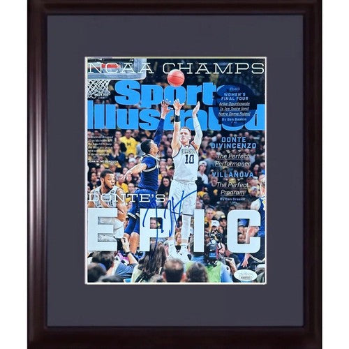 Donte Divincenzo Signed 8x10 Framed SI Cover Photo Villanova NCAA Auto JSA COA