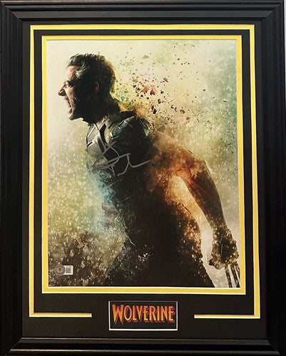 Hugh Jackman Signed 11x14 Framed Wolverine Photo Mint Autograph Marvel BAS COA