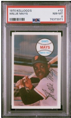 1970 Kellogg's Willie Mays San Francisco Giants HOF PSA 8 NM - Mint #12 Beauty