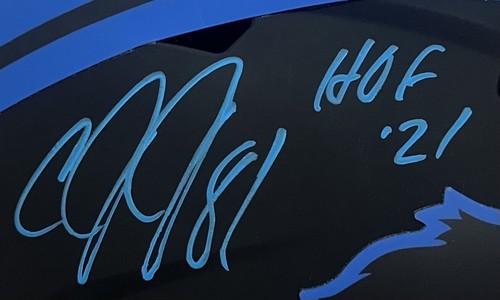 Calvin Johnson Signed Lions Pro Eclipse FS Helmet Visor HOF 21 Auto Fanatics COA