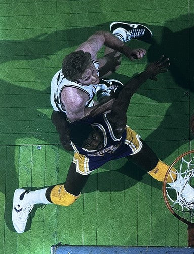 Larry Bird Magic Johnson Signed 16x20 Framed Chrome Photo Auto Lakers Steiner